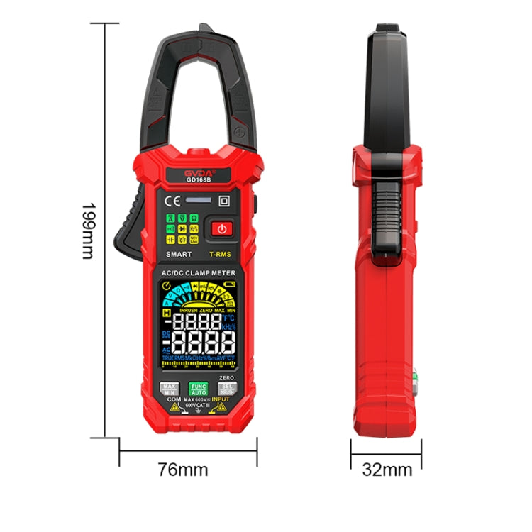 Multimetro a pinza digitale GVDA GD168B Supporta DC, GD168B