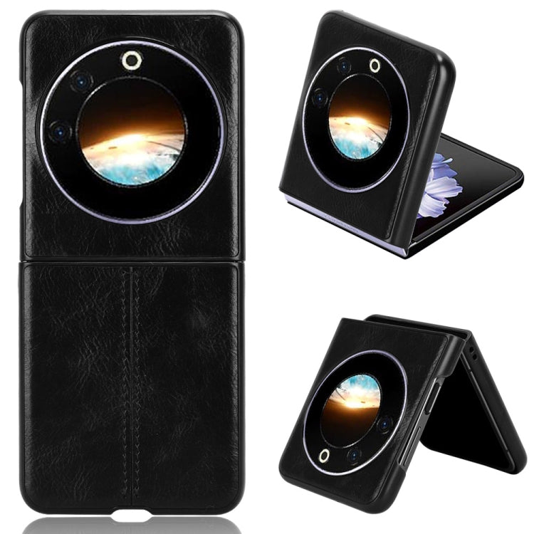 Cassa del telefono della copertura posteriore di cucito del modello della mucca, For Tecno Phantom V Flip2, For Tecno Phantom V Fold2, For Tecno Phantom V Flip, For Tecno Phantom V Fold