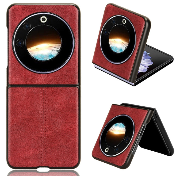 Cassa del telefono della copertura posteriore di cucito del modello della mucca, For Tecno Phantom V Flip2, For Tecno Phantom V Fold2, For Tecno Phantom V Flip, For Tecno Phantom V Fold