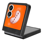 Cassa del telefono della copertura posteriore di cucito del modello della mucca, For Tecno Phantom V Flip2, For Tecno Phantom V Fold2, For Tecno Phantom V Flip, For Tecno Phantom V Fold