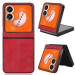 Cassa del telefono della copertura posteriore di cucito del modello della mucca, For Tecno Phantom V Flip2, For Tecno Phantom V Fold2, For Tecno Phantom V Flip, For Tecno Phantom V Fold