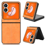 Cassa del telefono della copertura posteriore di cucito del modello della mucca, For Tecno Phantom V Flip2, For Tecno Phantom V Fold2, For Tecno Phantom V Flip, For Tecno Phantom V Fold