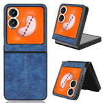 Cassa del telefono della copertura posteriore di cucito del modello della mucca, For Tecno Phantom V Flip2, For Tecno Phantom V Fold2, For Tecno Phantom V Flip, For Tecno Phantom V Fold