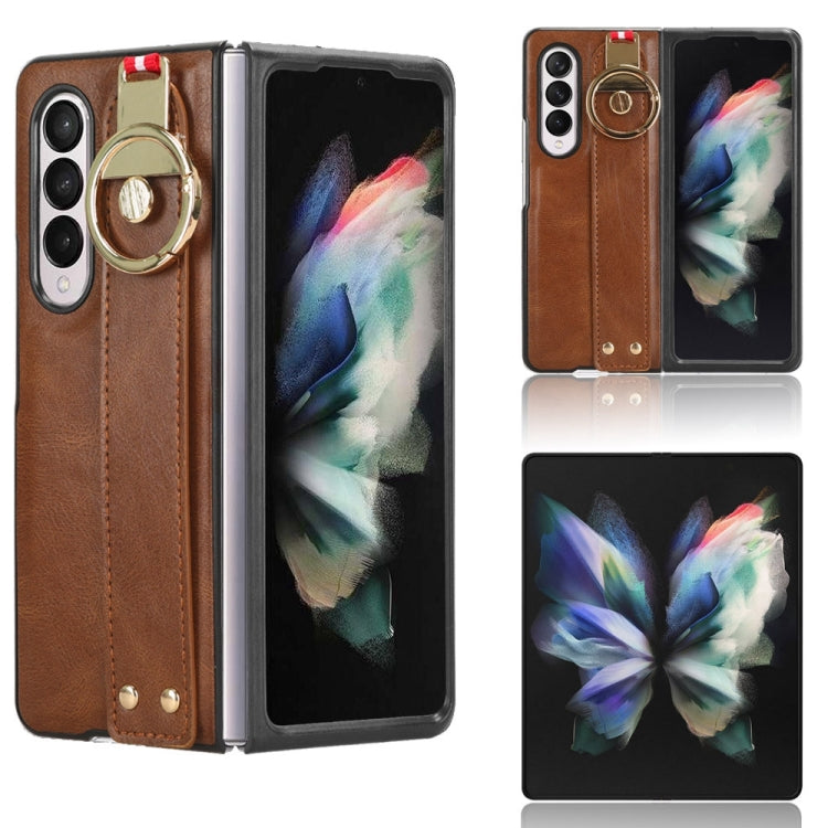 Custodia posteriore in pelle con cinturino per Samsung