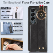 Custodia in pelle con cinturino per Samsung Galaxy Z Fold4