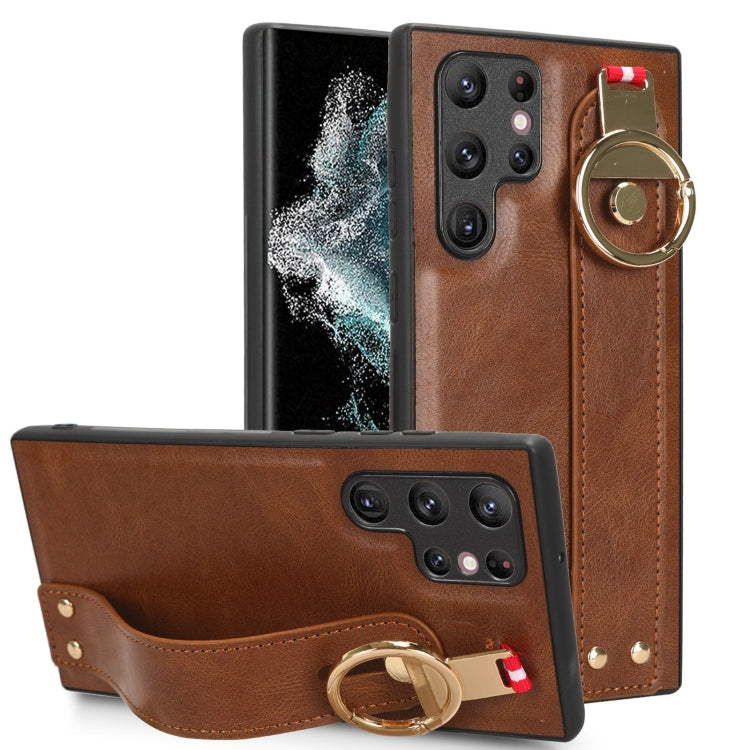 Custodia posteriore in pelle con cinturino per Samsung Galaxy Z F