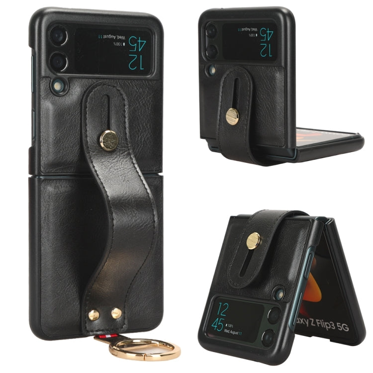 Custodia posteriore in pelle con cinturino per Samsung