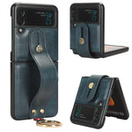 Custodia posteriore in pelle con cinturino per Samsung