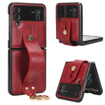 Custodia posteriore in pelle con cinturino per Samsung Galaxy Z F