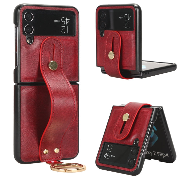 Custodia posteriore in pelle con cinturino per Samsung Galaxy Z F