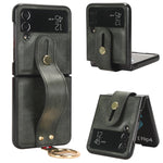 Custodia posteriore in pelle con cinturino per Samsung Galaxy Z F