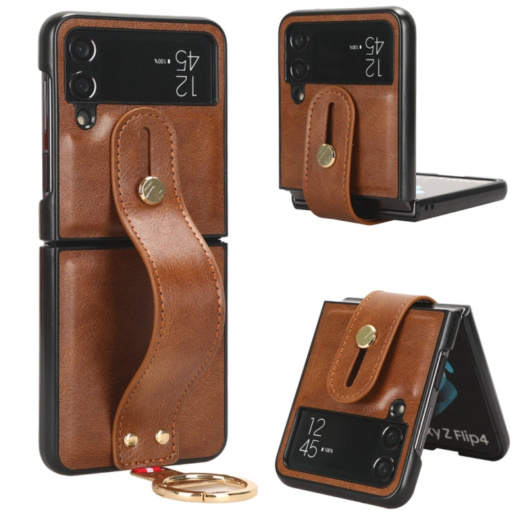 Custodia posteriore in pelle con cinturino per Samsung Galaxy Z F