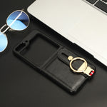 Custodia posteriore in pelle con cinturino per Samsung