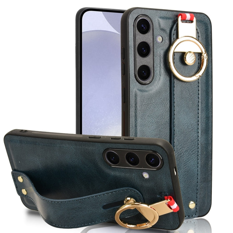 Custodia posteriore in pelle con cinturino per Samsung