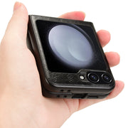Custodia posteriore cucita modello mucca per Galaxy Z Flip7