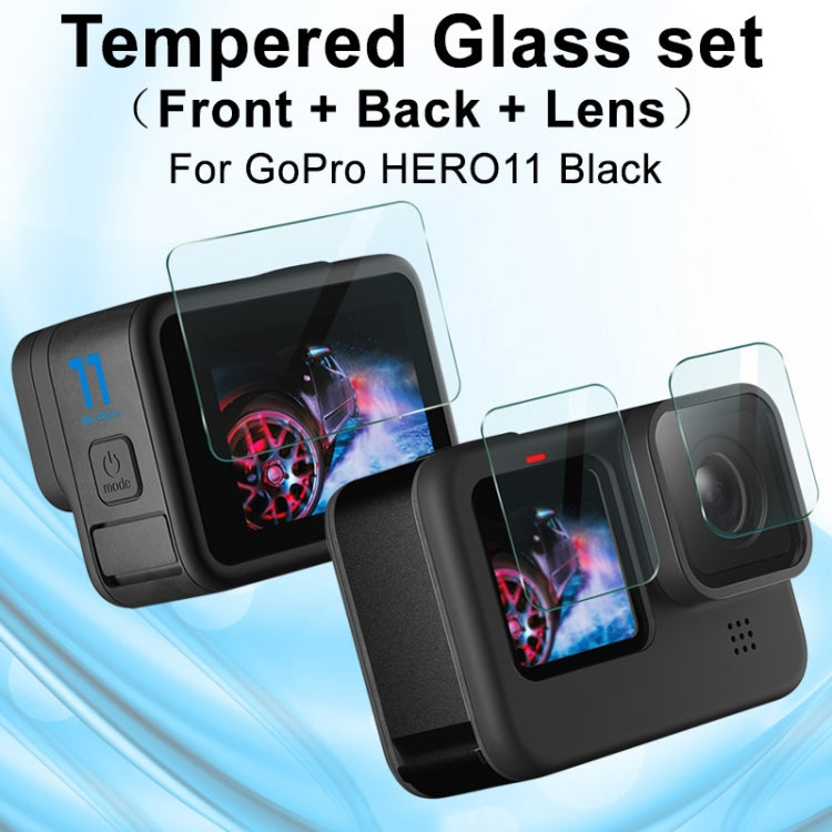 Schermo posteriore imak + schermo anteriore + pellicola in vetro temperato per obiettivo fotocamera posteriore, For GoPro HERO11 Black