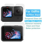 Schermo posteriore imak + schermo anteriore + pellicola in vetro temperato per obiettivo fotocamera posteriore, For GoPro HERO11 Black