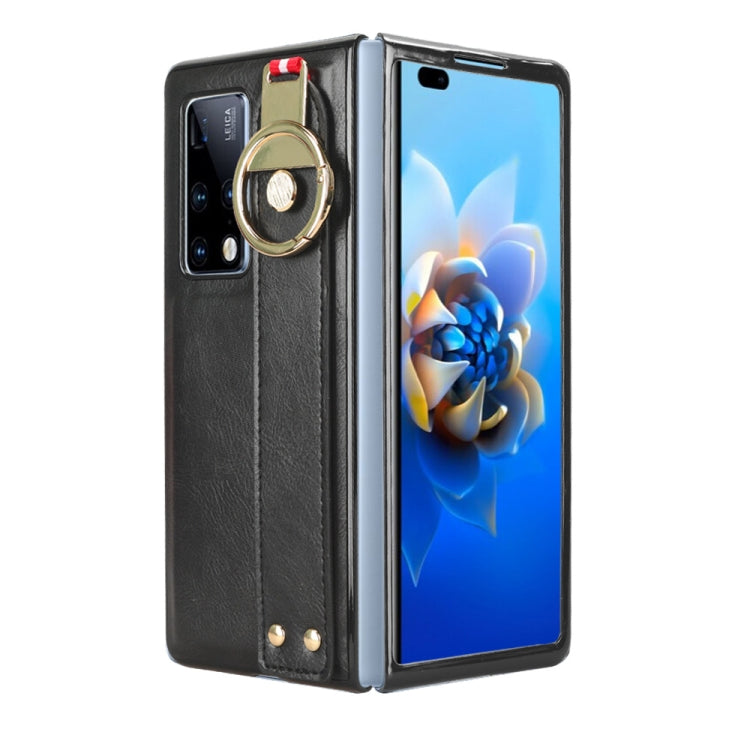Custodia per telefono posteriore in pelle con cinturino, For Huawei Mate X2