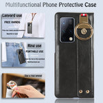 Custodia per telefono posteriore in pelle con cinturino, For Huawei Mate X2