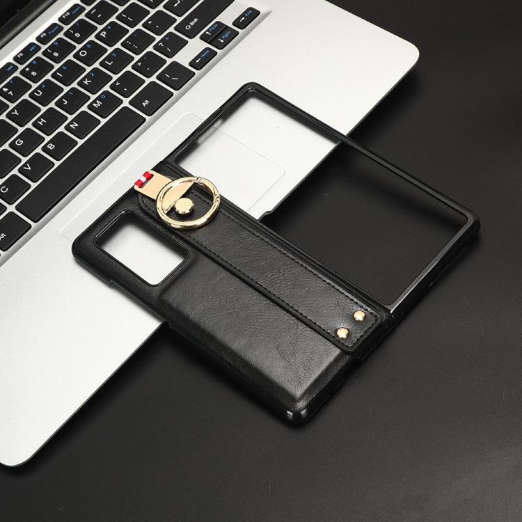 Custodia per telefono posteriore in pelle con cinturino, For Huawei Mate X2