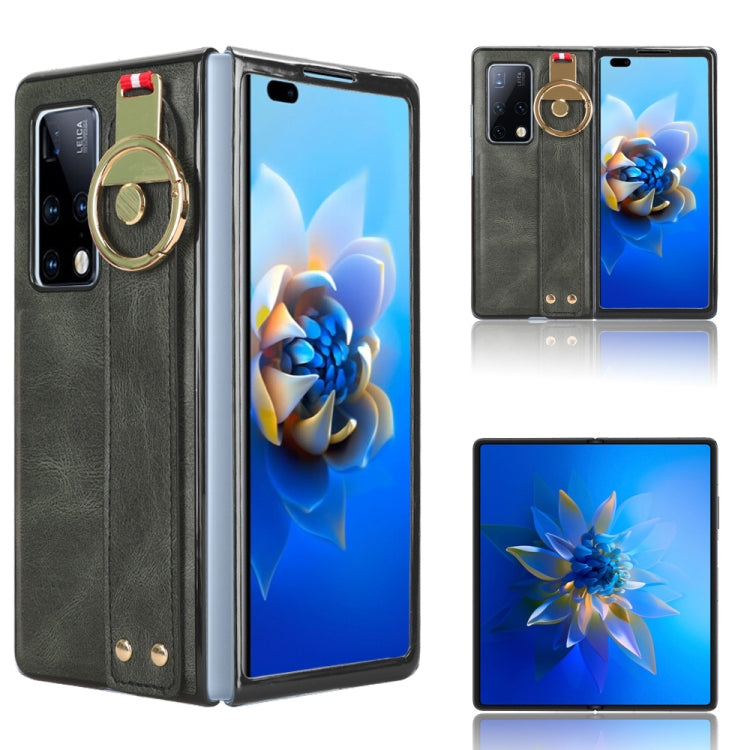 Custodia per telefono posteriore in pelle con cinturino, For Huawei Mate X2