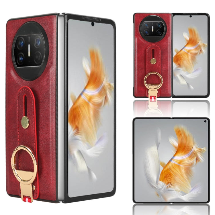 Custodia per telefono posteriore in pelle con cinturino, For Huawei Mate X3, For Huawei Maimang A20 5G, For Huawei Mate Xs 2, For Huawei P50 Pocket