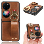 Custodia per telefono posteriore in pelle con cinturino, For Huawei Mate X3, For Huawei Maimang A20 5G, For Huawei Mate Xs 2, For Huawei P50 Pocket