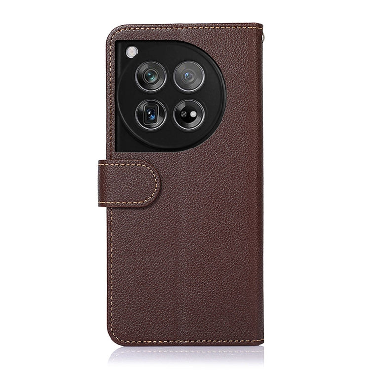 KHAZNEH Custodia per telefono RFID in pelle con texture Litchi, For OnePlus 12, For OnePlus Ace 2 Pro, For OnePlus Nord 3 / Ace 2V