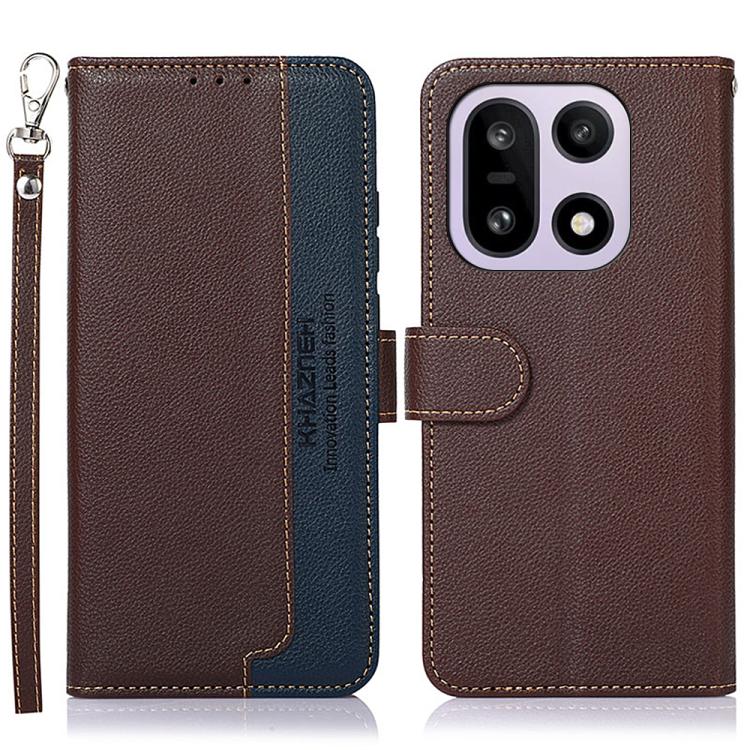 KHAZNEH Custodia per telefono RFID in pelle con texture Litchi, For OnePlus Nord CE6 Lite 5G Global, For OnePlus Ace 6 Ultra, For OnePlus 15T, For OnePlus Turbo 6 / 6V, For OnePlus 15R / Ace 6 / Ace 6T, For OnePlus 15