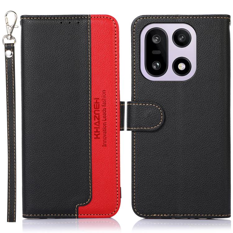 KHAZNEH Custodia per telefono RFID in pelle con texture Litchi, For OnePlus Nord CE6 Lite 5G Global, For OnePlus Ace 6 Ultra, For OnePlus 15T, For OnePlus Turbo 6 / 6V, For OnePlus 15R / Ace 6 / Ace 6T, For OnePlus 15