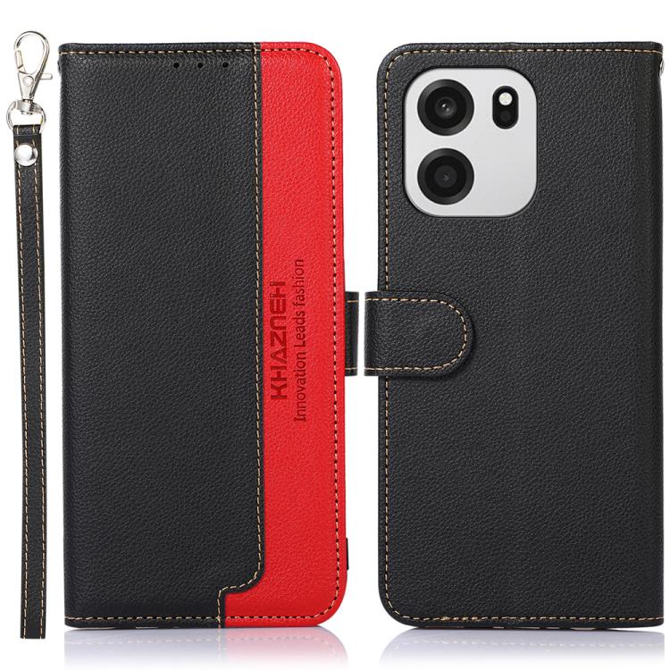 KHAZNEH Custodia per telefono RFID in pelle con texture Litchi, For OnePlus Nord CE6 Lite 5G Global, For OnePlus Ace 6 Ultra, For OnePlus 15T, For OnePlus Turbo 6 / 6V, For OnePlus 15R / Ace 6 / Ace 6T, For OnePlus 15