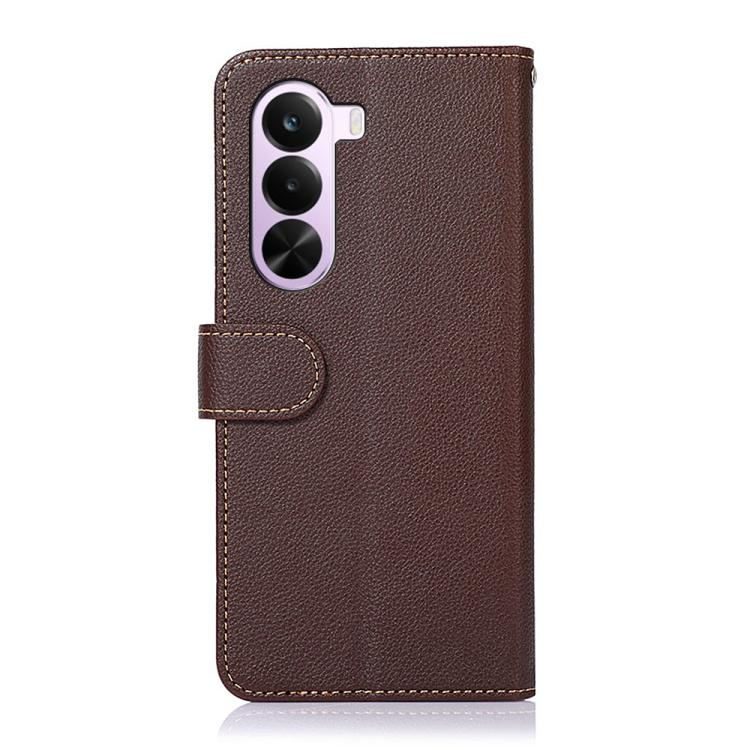 KHAZNEH Custodia per telefono RFID in pelle con texture Litchi, For OnePlus Nord CE6 Lite 5G Global, For OnePlus Ace 6 Ultra, For OnePlus 15T, For OnePlus Turbo 6 / 6V, For OnePlus 15R / Ace 6 / Ace 6T, For OnePlus 15