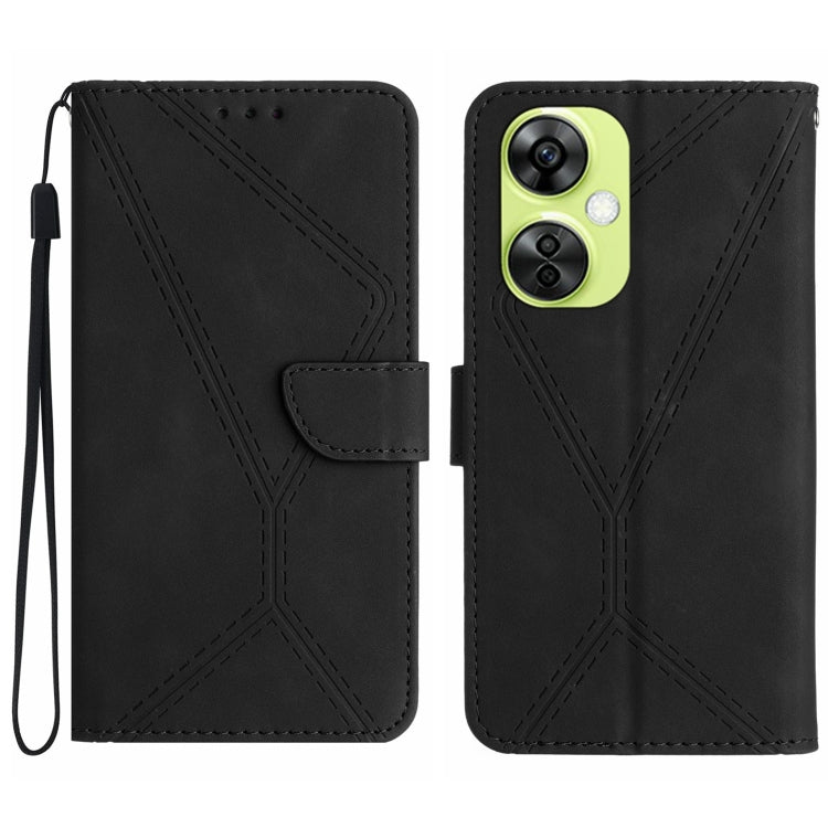 Custodia per telefono in pelle goffrata con cuciture, For OnePlus Nord CE 3 Lite, For OnePlus Nord 6 5G, For OnePlus 15R, For OnePlus 15 5G