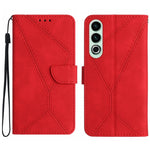 Custodia per telefono in pelle goffrata con cuciture, For OnePlus Nord 4 5G, For OnePlus Nord CE4, For OnePlus 12R 5G Global, For OnePlus 12 5G Global