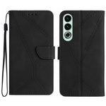 Custodia per telefono in pelle goffrata con cuciture, For OnePlus Nord 4 5G, For OnePlus Nord CE4, For OnePlus 12R 5G Global, For OnePlus 12 5G Global
