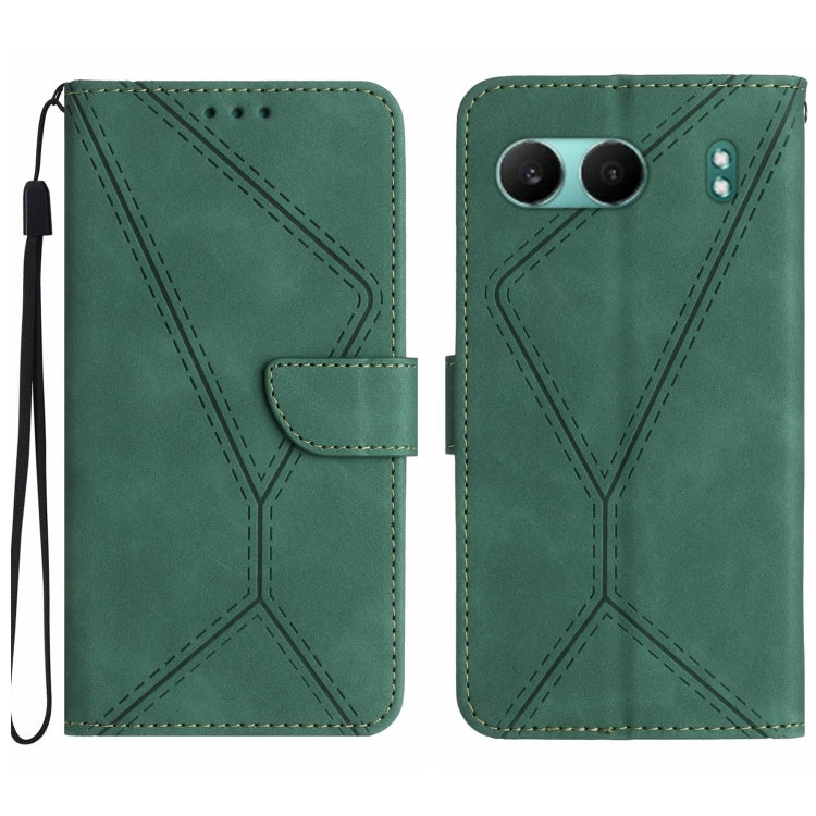 Custodia per telefono in pelle goffrata con cuciture, For OnePlus Nord 4 5G, For OnePlus Nord CE4, For OnePlus 12R 5G Global, For OnePlus 12 5G Global