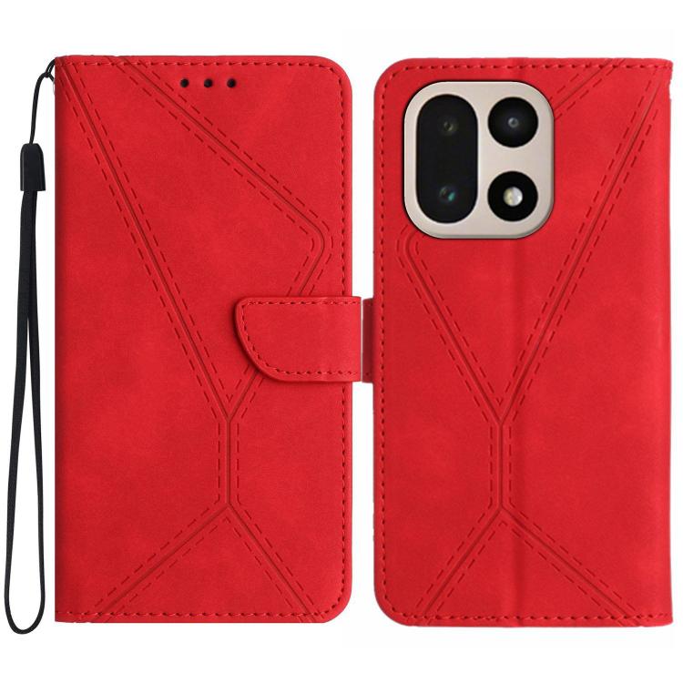 Custodia per telefono in pelle goffrata con cuciture, For OnePlus Nord CE 3 Lite, For OnePlus Nord 6 5G, For OnePlus 15R, For OnePlus 15 5G