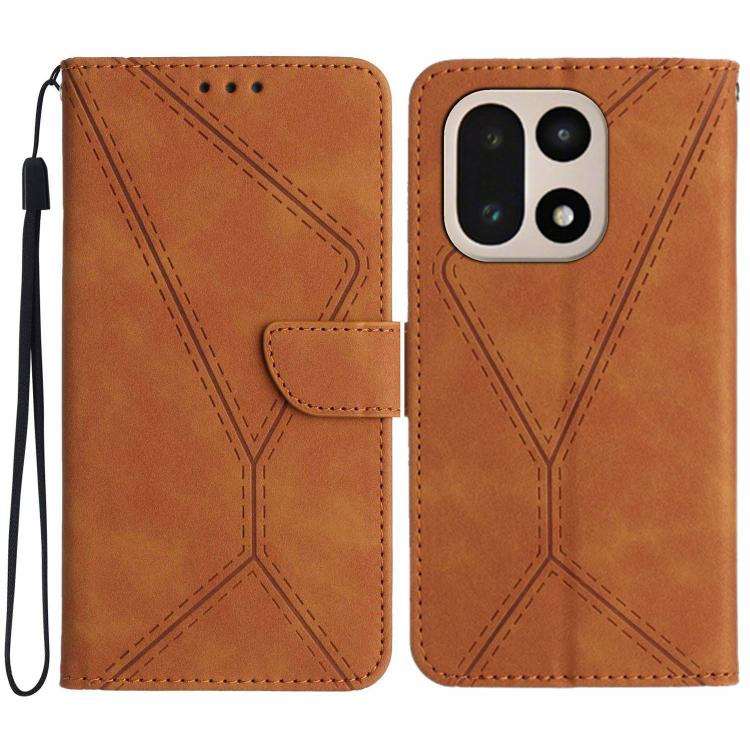 Custodia per telefono in pelle goffrata con cuciture, For OnePlus Nord CE 3 Lite, For OnePlus Nord 6 5G, For OnePlus 15R, For OnePlus 15 5G