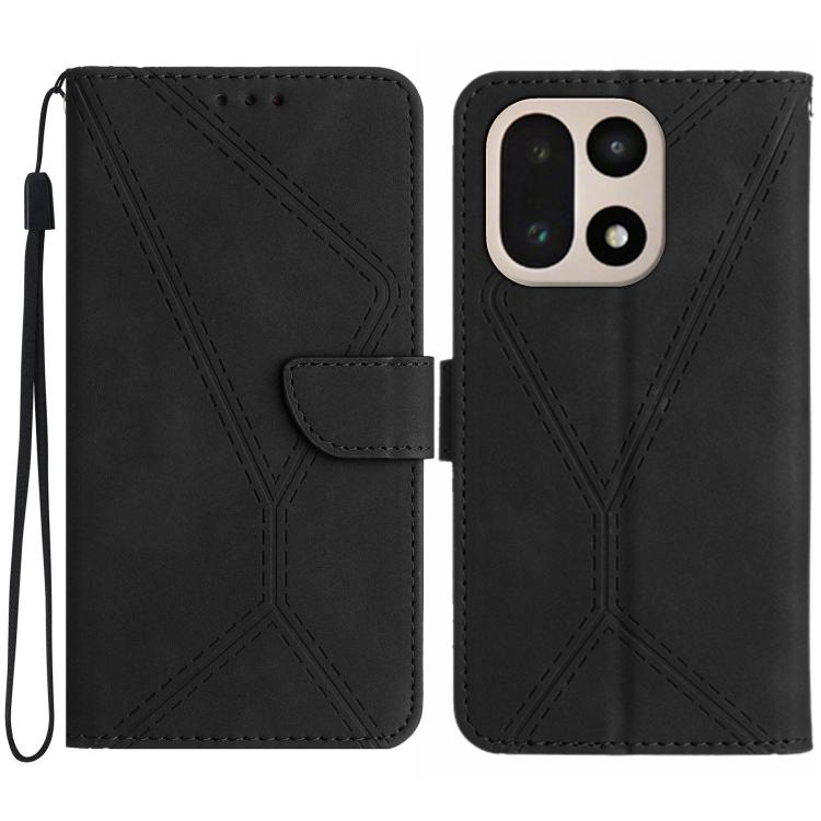 Custodia per telefono in pelle goffrata con cuciture, For OnePlus Nord CE 3 Lite, For OnePlus Nord 6 5G, For OnePlus 15R, For OnePlus 15 5G