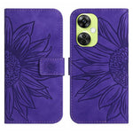 Skin Feel Custodia per telefono in pelle goffrata Sun Flower con cordino, For OnePlus 12 5G Global, For OnePlus Nord CE 3 Lite