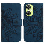 Skin Feel Custodia per telefono in pelle goffrata Sun Flower con cordino, For OnePlus 12 5G Global, For OnePlus Nord CE 3 Lite