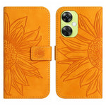 Skin Feel Custodia per telefono in pelle goffrata Sun Flower con cordino, For OnePlus 12 5G Global, For OnePlus Nord CE 3 Lite