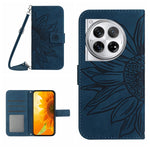 Skin Feel Custodia per telefono in pelle goffrata Sun Flower con cordino, For OnePlus 12 5G Global, For OnePlus Nord CE 3 Lite