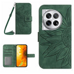 Skin Feel Custodia per telefono in pelle goffrata Sun Flower con cordino, For OnePlus 12 5G Global, For OnePlus Nord CE 3 Lite