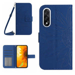 Skin Feel Custodia per telefono in pelle goffrata Sun Flower con cordino, For OnePlus 15 5G, For OnePlus Nord 5 5G / Ace 5 Ultra