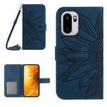 Skin Feel Custodia per telefono in pelle goffrata Sun Flower con cordino, For OnePlus Nord 6 5G, For OnePlus 15R