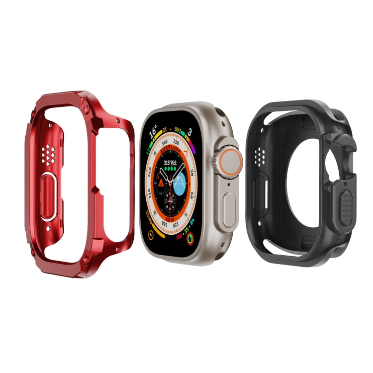 Custodia per orologio per armatura in TPU ibrida per PC 2 in 1, For Apple Watch Series 6 / 5 / 4 / SE 44mm, For Apple Watch Series 6 / 5 / 4 / SE 40mm, For Apple Watch Ultra 3 / 2 / 1 49mm