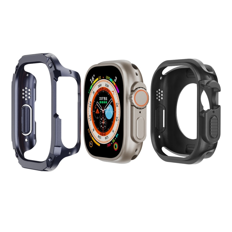 Custodia per orologio per armatura in TPU ibrida per PC 2 in 1, For Apple Watch Series 6 / 5 / 4 / SE 44mm, For Apple Watch Series 6 / 5 / 4 / SE 40mm, For Apple Watch Ultra 3 / 2 / 1 49mm
