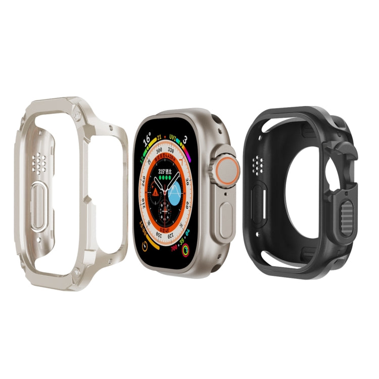 Custodia per orologio per armatura in TPU ibrida per PC 2 in 1, For Apple Watch Series 6 / 5 / 4 / SE 44mm, For Apple Watch Series 6 / 5 / 4 / SE 40mm, For Apple Watch Ultra 3 / 2 / 1 49mm