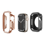 Custodia per orologio per armatura in TPU ibrida per PC 2 in 1, For Apple Watch Series 9 / 8 / 7 45mm, For Apple Watch Series 9 / 8 / 7 41mm
